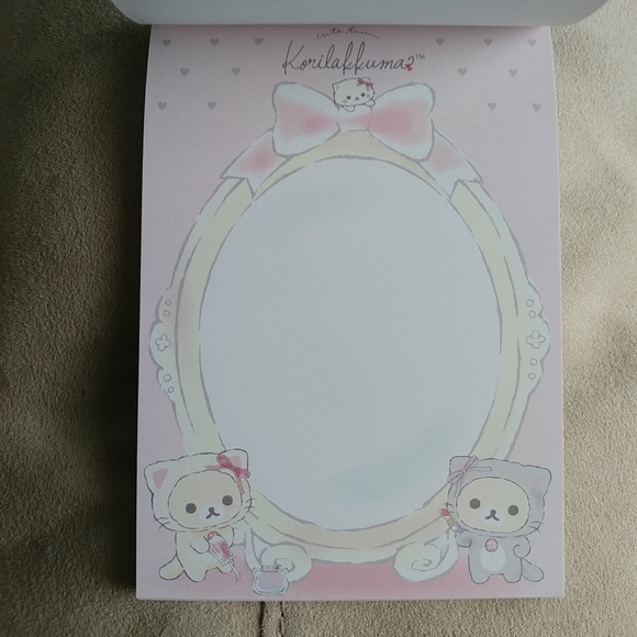 San-X Korilakkuma in the Mirror medium memo pad - Pink - Picture 5 of 6